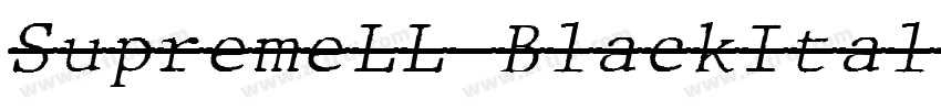 SupremeLL BlackItali字体转换